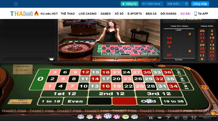 Đặt cược từ mức tiền nhỏ nhất để trải nghiệm an toàn tại THA casino