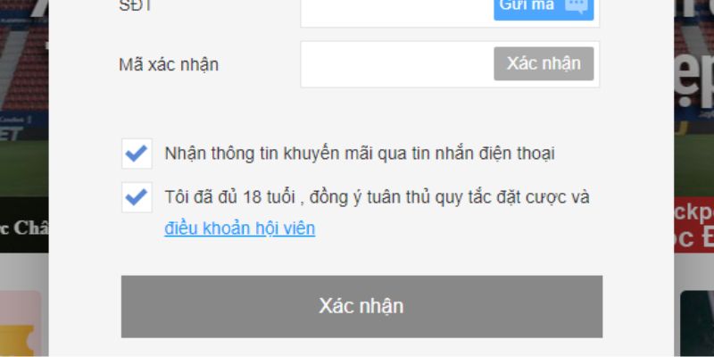 Đọc kỹ thông tin về điều khoản khi đăng ký THABET