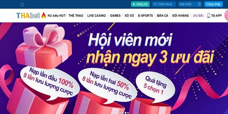  Nạp tiền THABET lần đầu tiên cũng mang đến nhiều khuyến mãi hấp dẫn