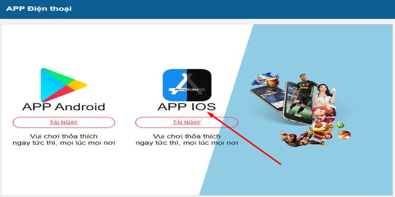 Tải app THABET cho hệ điều hành iOS